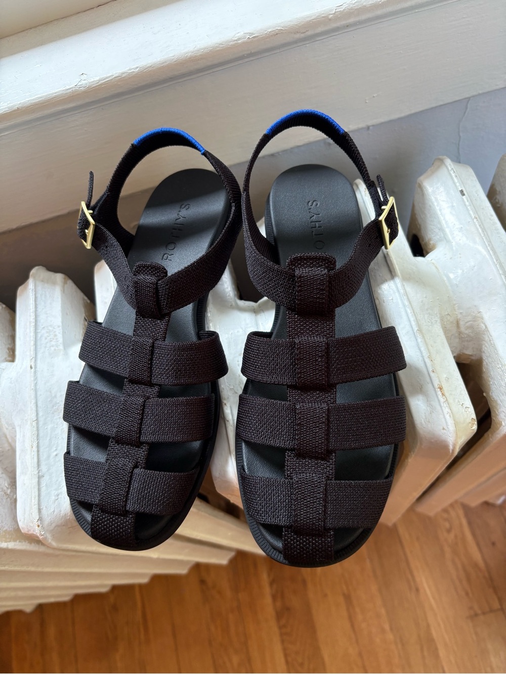 Rothy's Fisherman Sandal in Black NWT - Picture 2 of 6